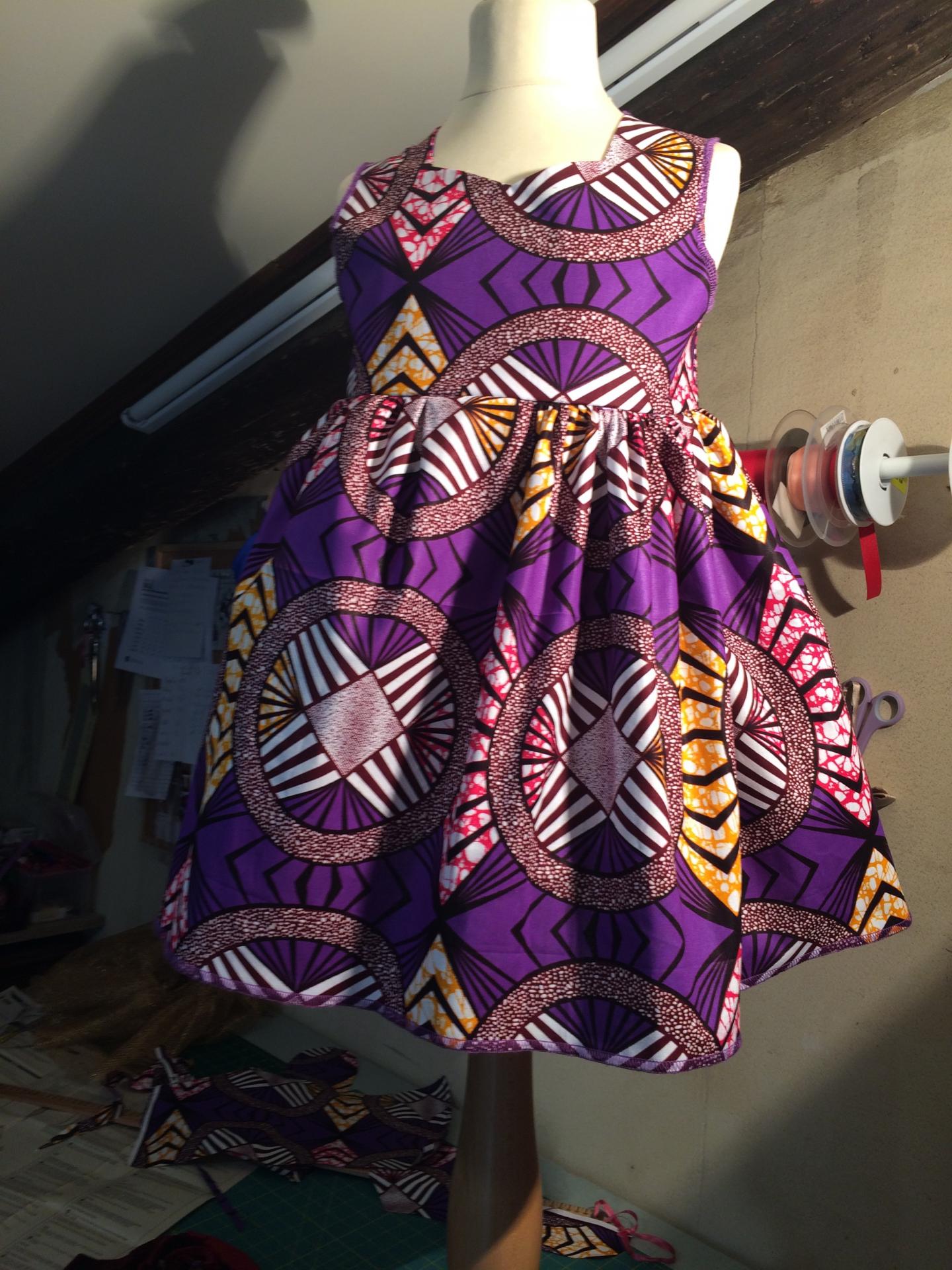 Robe enfant en wax